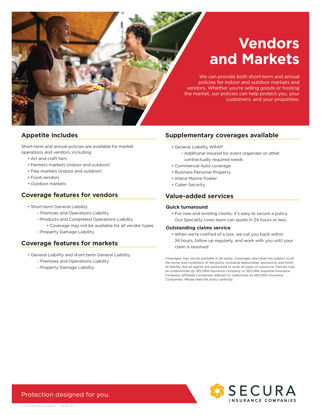 Vendors and Markets Sell Sheet